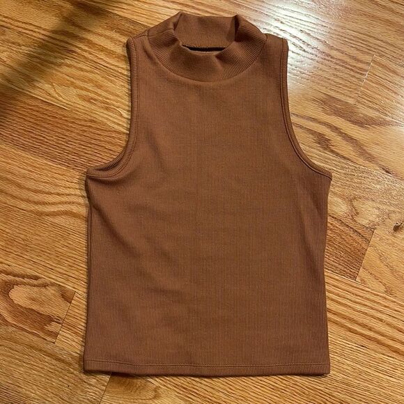 A New Day Mock Neck Ribbed Tank XS - Picture 2 of 3